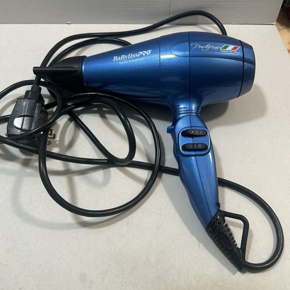 BaByliss Pro Nano Titanium Portofino Hair Dryer -Blue, 2000W, BNTB6610N